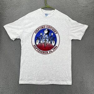 Vintage Oxford Odyssey 1994 Hanes Beefy T Shirt Adult Large Gray Single Stitch